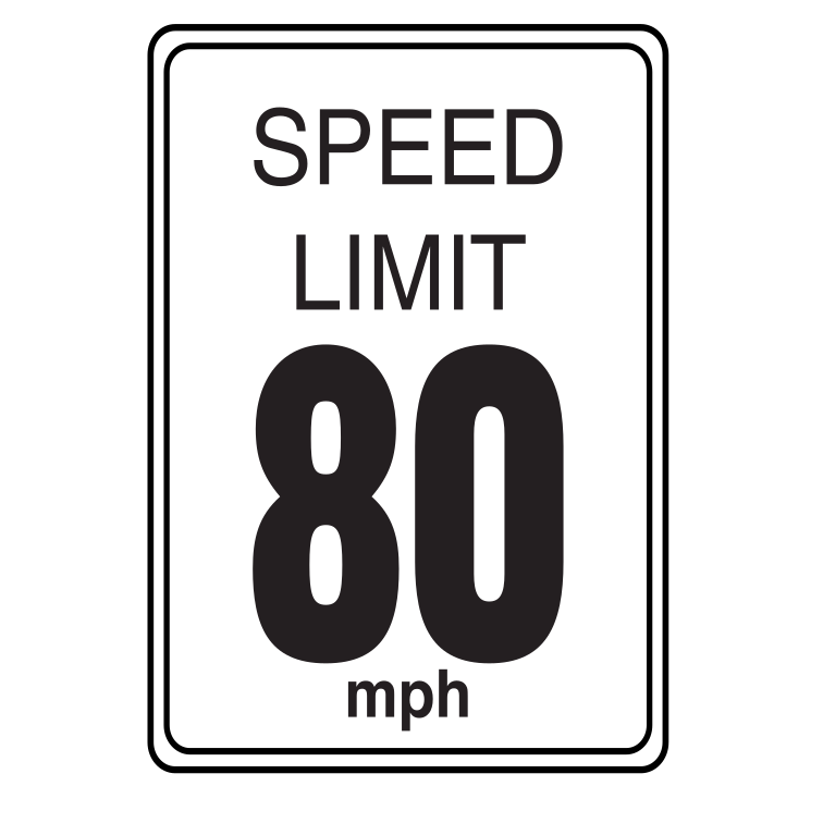Speed Limit 80 Sign