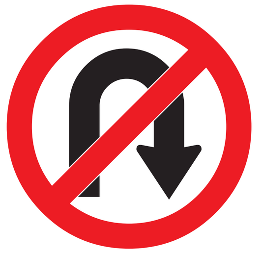 No U turn Right