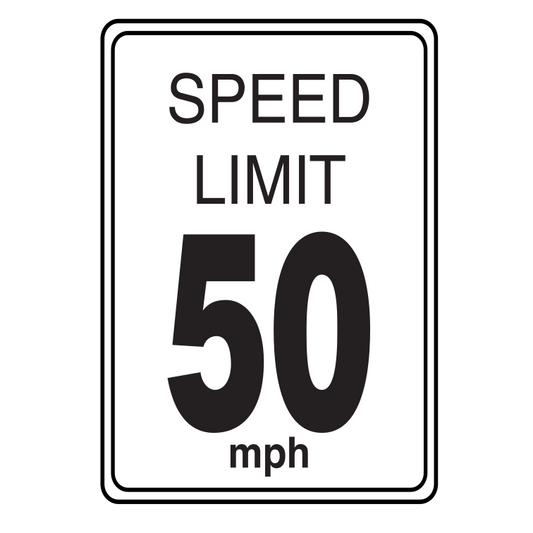 Speed Limit 50 Sign