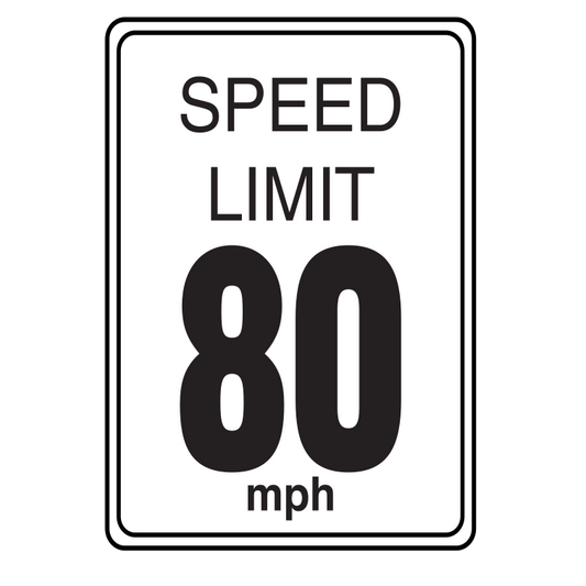 Speed Limit 80 Sign