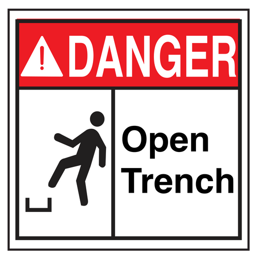 Danger Open Trench Sign