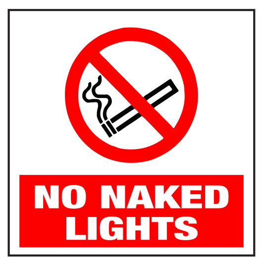 No Naked Light Sign