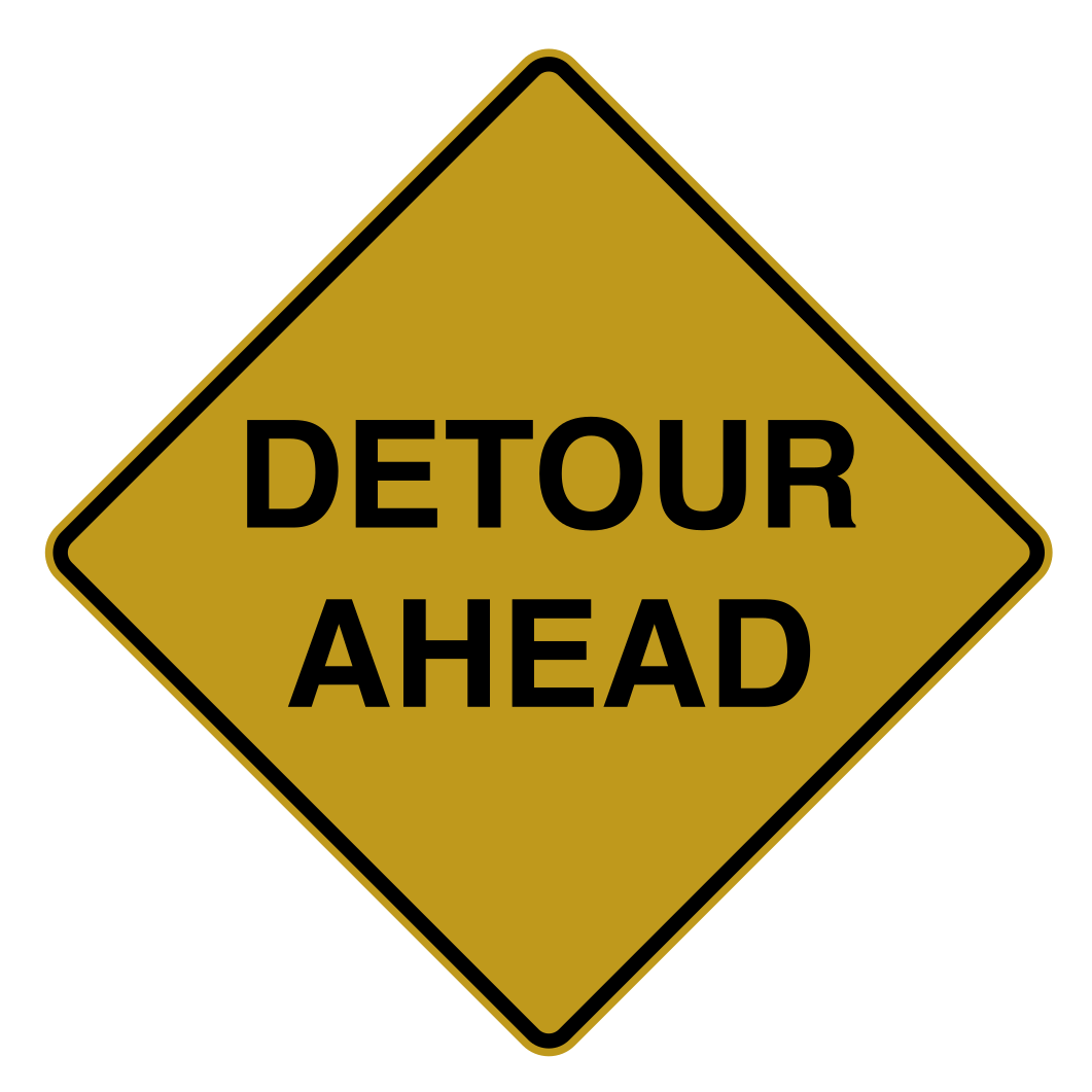 Detour Ahead Sign